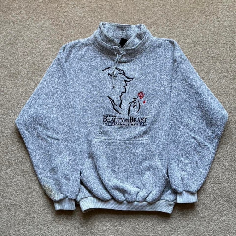 Disney Beauty and‎ the Beast Broadway Musical Sweatshirt Vtg 90s Fits Large